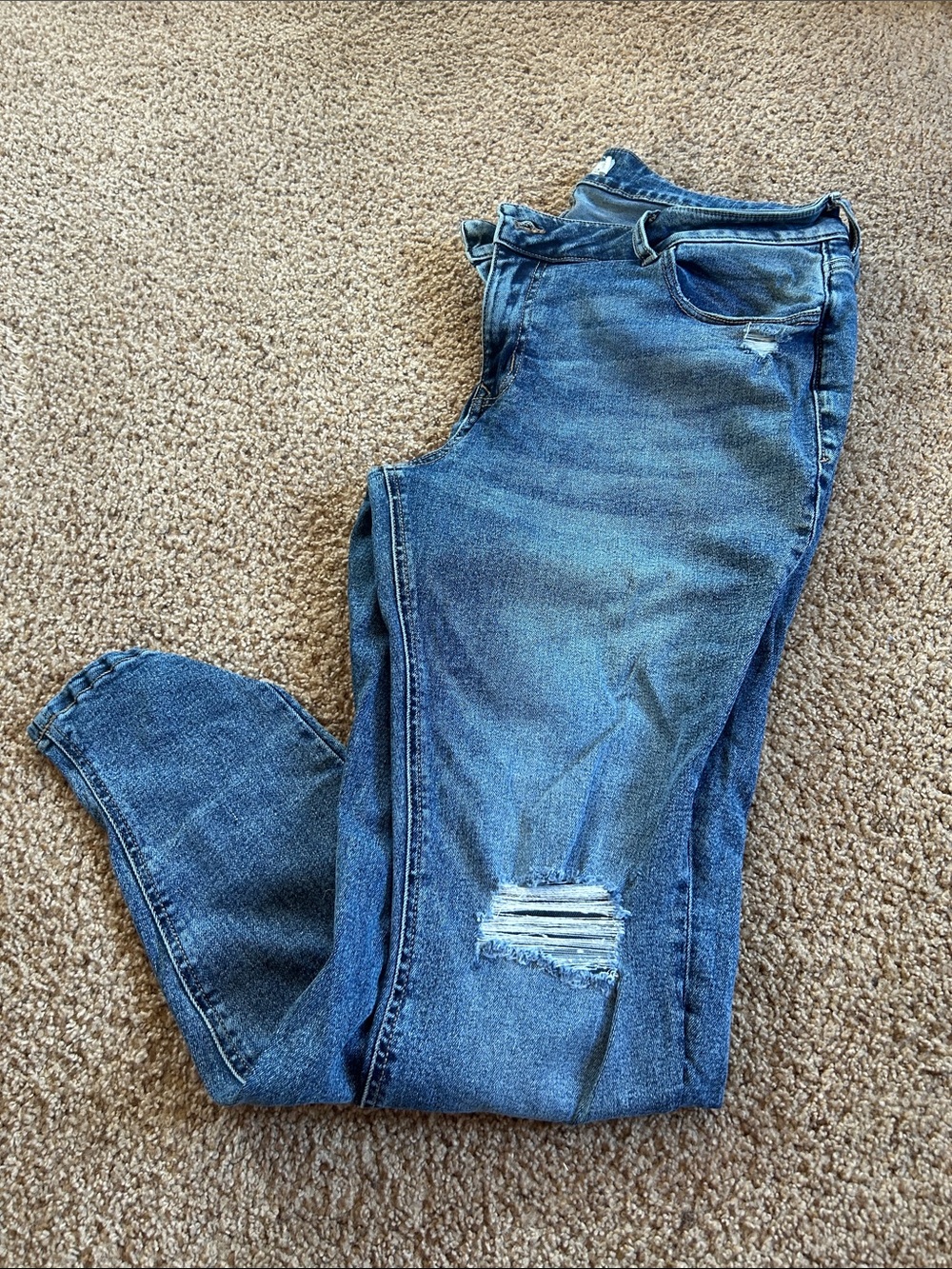Maurices Light Blue M Jeans Denim Waistband Detail